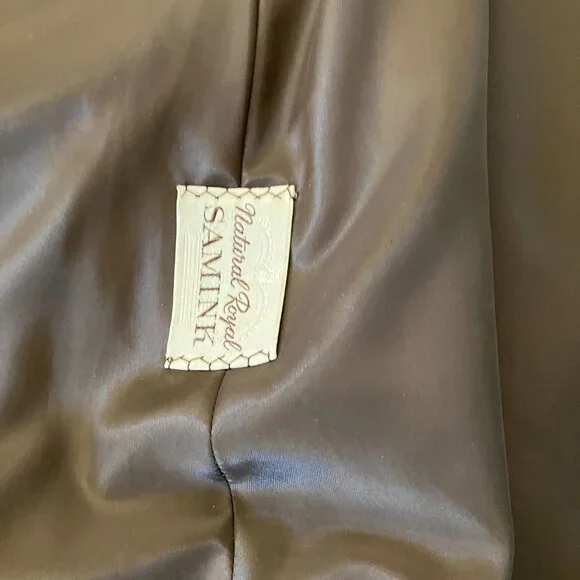 Vintage Royal Samink Real Fur Full-length Brown Coat, Wasserman & Son - Picture 8 of 12